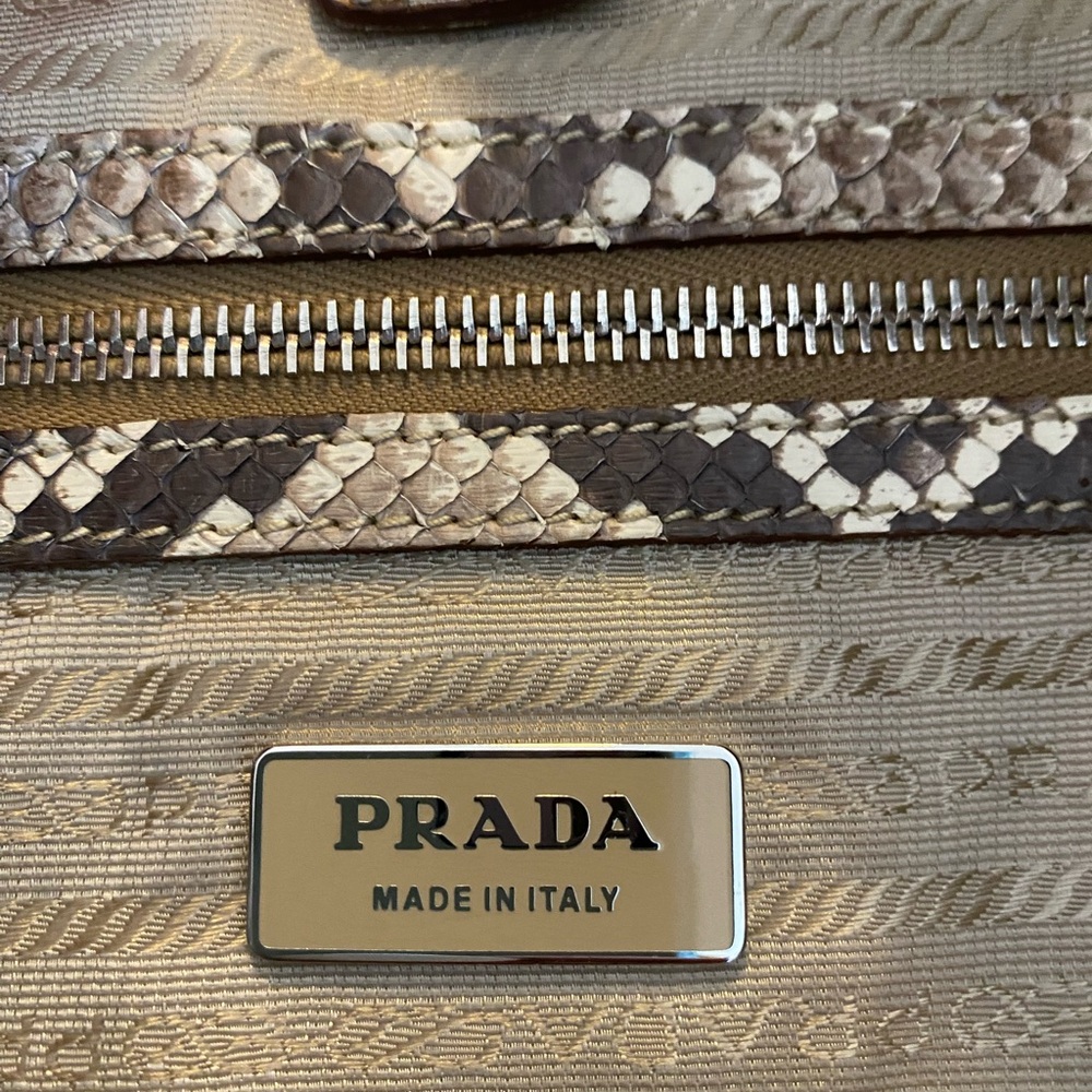 Prada Python Logo Hobo Roccia - Picture 7 of 14